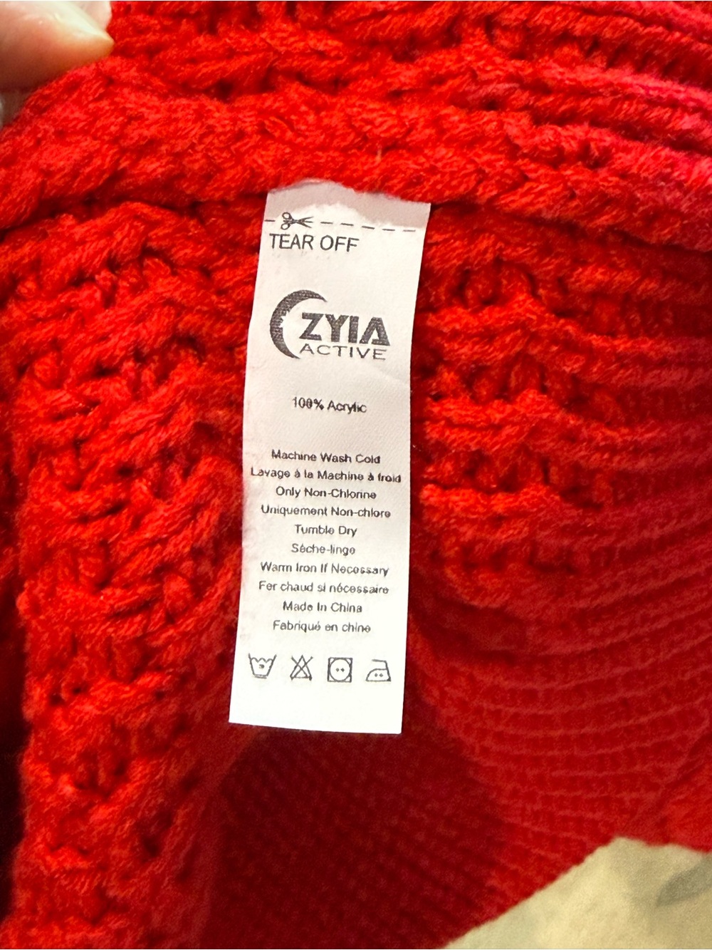 Zyia Petra Open-Front Red Cardigan - Picture 4 of 4